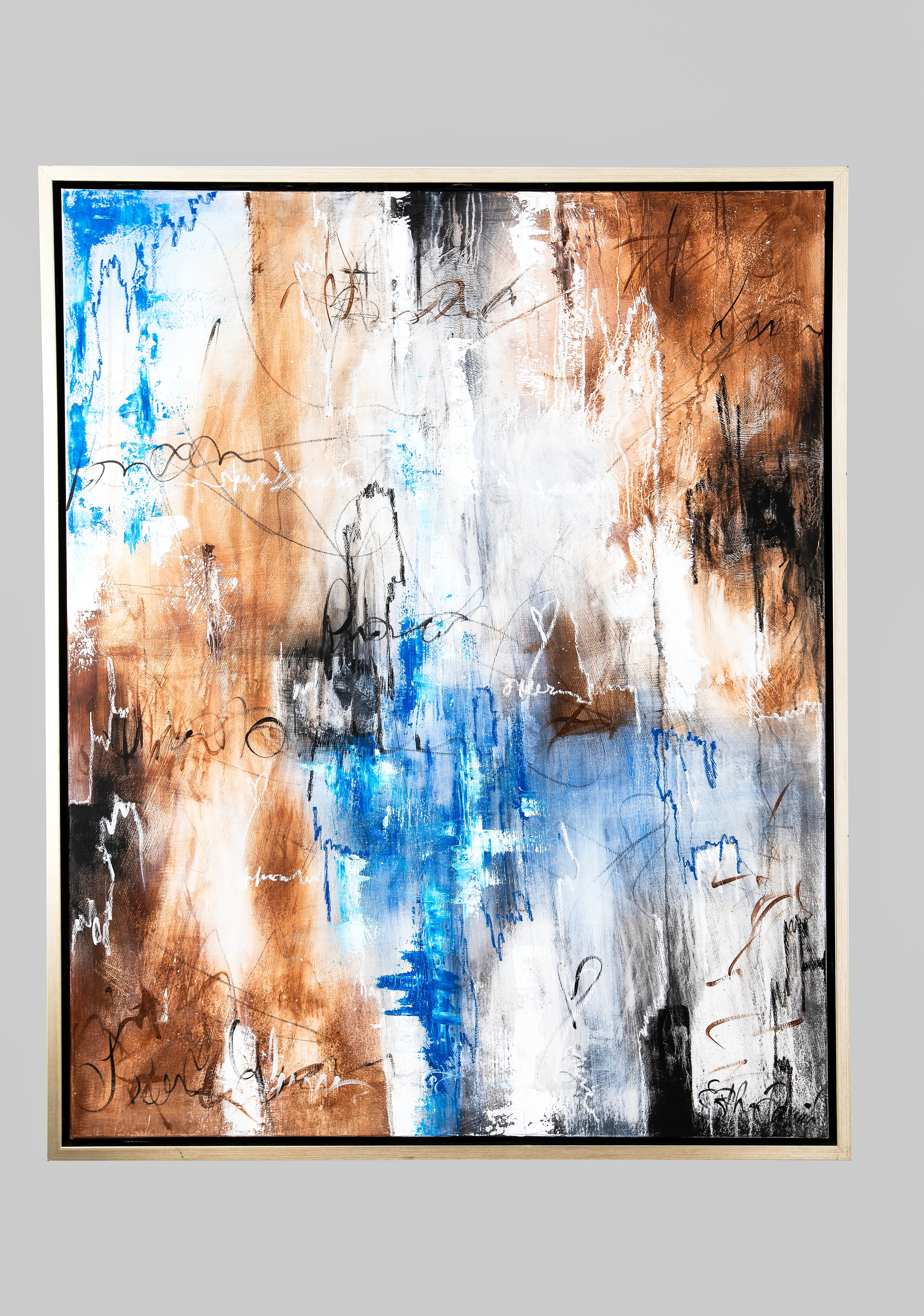 Brown Blue Abstract