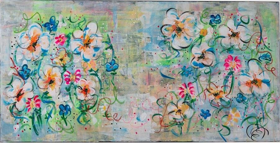 Always Spring 1, an abstract painting by Esther Daniels