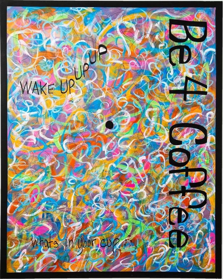 Before Coffee, an abstract painting by Esther Daniels