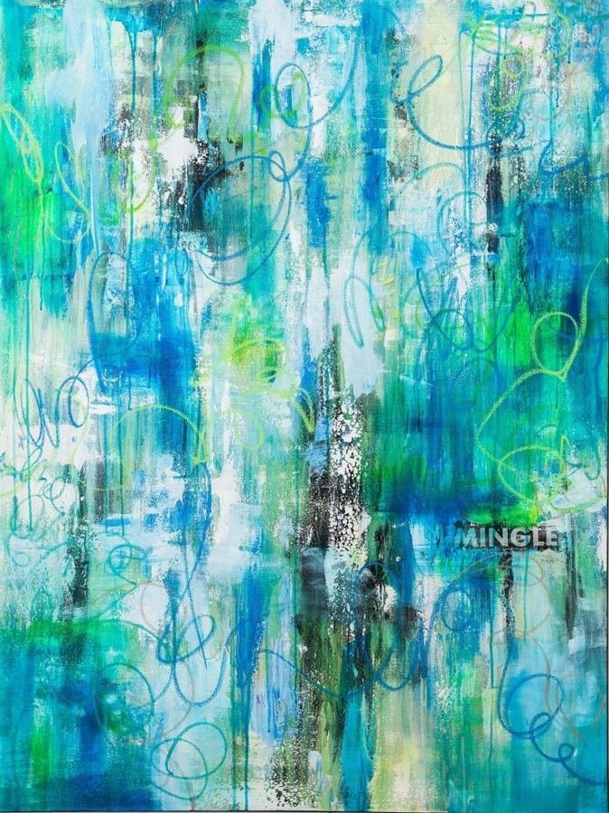 Deep Sea Dreams 4, an abstract painting by Esther Daniels