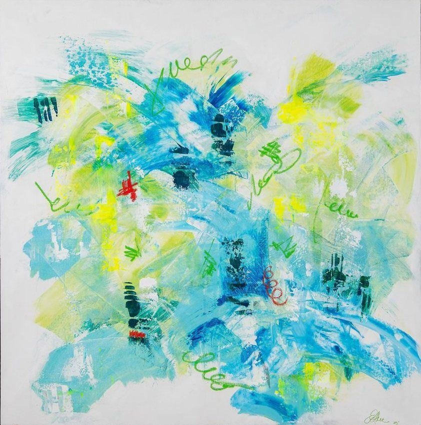 Deep Sea Dreams 5, an abstract painting by Esther Daniels